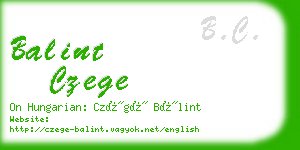 balint czege business card